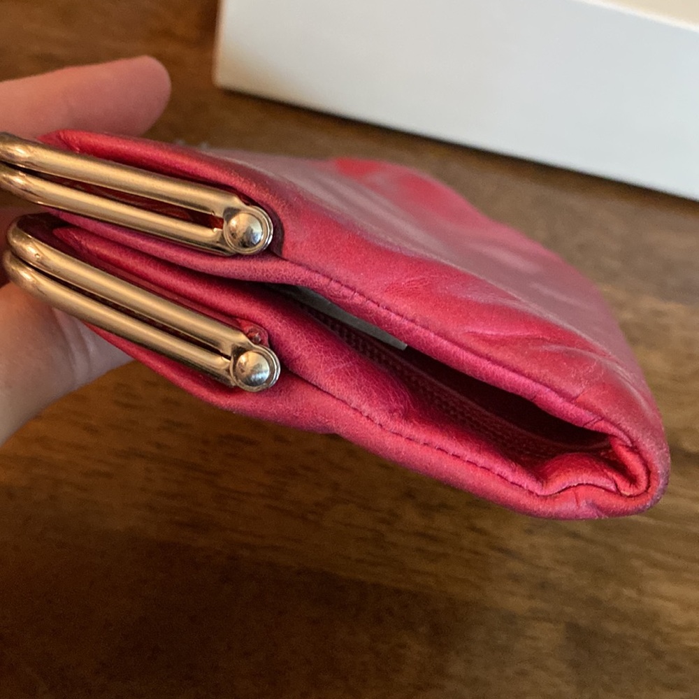 Hobo Raspberry Color Large Clutch - image 8